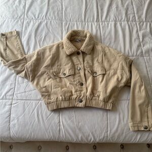 Fashion Nova Cream Teddy Jacket